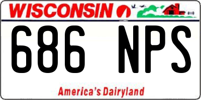 WI license plate 686NPS