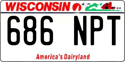 WI license plate 686NPT