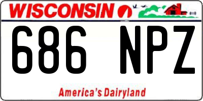 WI license plate 686NPZ