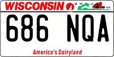WI license plate 686NQA