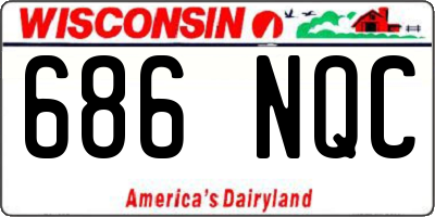 WI license plate 686NQC