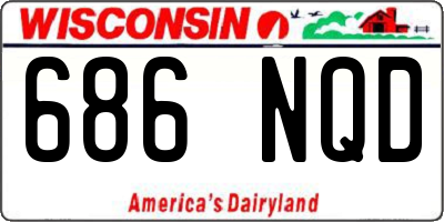 WI license plate 686NQD