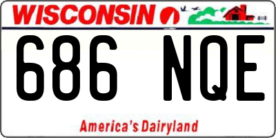 WI license plate 686NQE