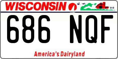 WI license plate 686NQF