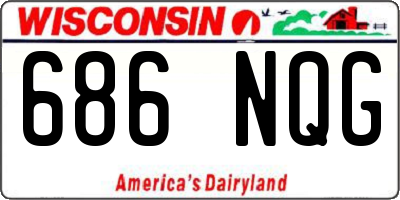 WI license plate 686NQG