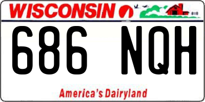 WI license plate 686NQH