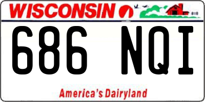 WI license plate 686NQI