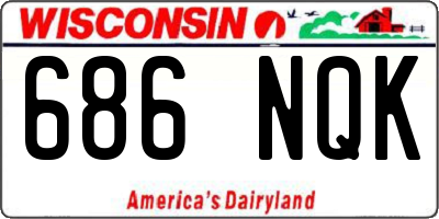 WI license plate 686NQK