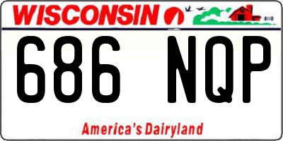 WI license plate 686NQP