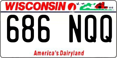 WI license plate 686NQQ