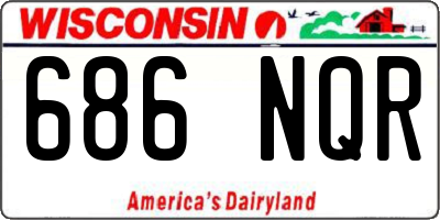 WI license plate 686NQR