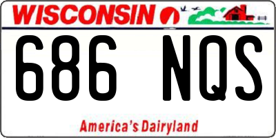 WI license plate 686NQS