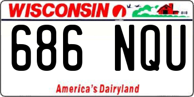 WI license plate 686NQU