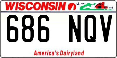 WI license plate 686NQV