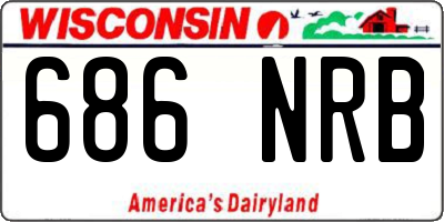 WI license plate 686NRB