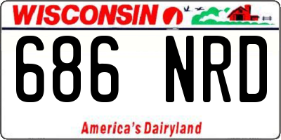 WI license plate 686NRD