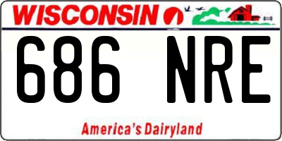 WI license plate 686NRE
