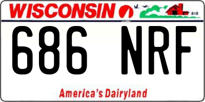WI license plate 686NRF