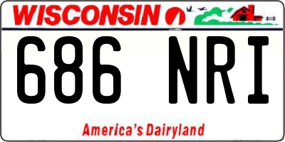 WI license plate 686NRI