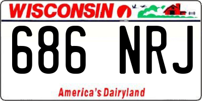 WI license plate 686NRJ