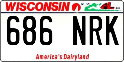 WI license plate 686NRK