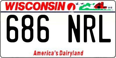WI license plate 686NRL