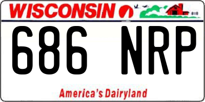 WI license plate 686NRP