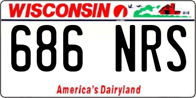 WI license plate 686NRS