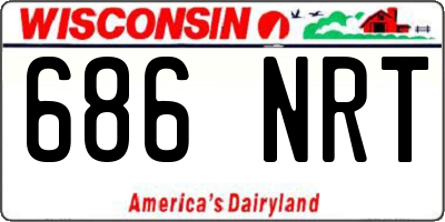 WI license plate 686NRT