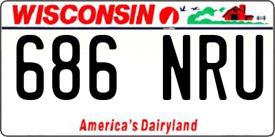 WI license plate 686NRU