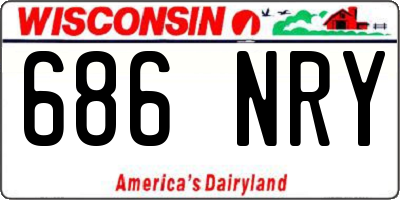 WI license plate 686NRY