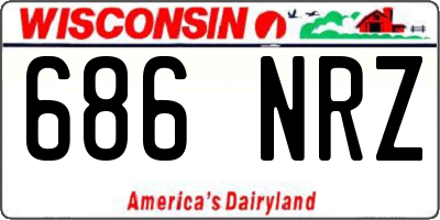 WI license plate 686NRZ