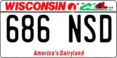 WI license plate 686NSD