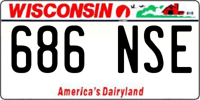 WI license plate 686NSE
