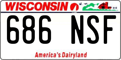WI license plate 686NSF