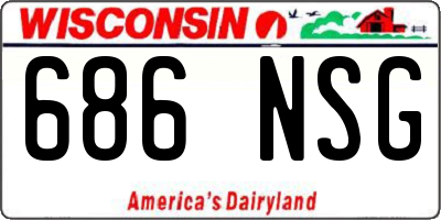 WI license plate 686NSG