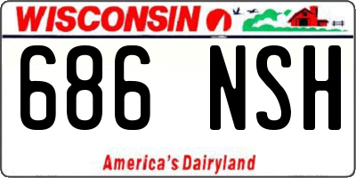 WI license plate 686NSH