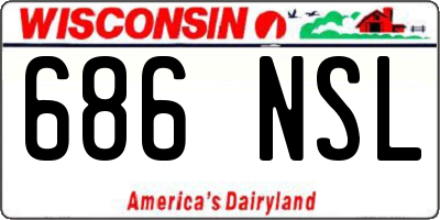 WI license plate 686NSL