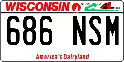 WI license plate 686NSM