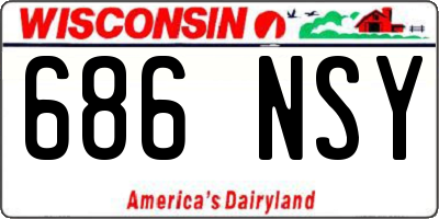WI license plate 686NSY