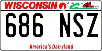 WI license plate 686NSZ