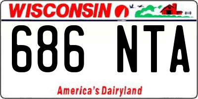 WI license plate 686NTA