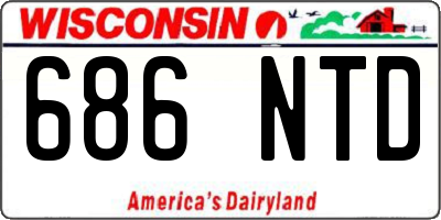 WI license plate 686NTD