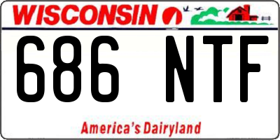 WI license plate 686NTF