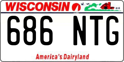 WI license plate 686NTG