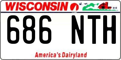 WI license plate 686NTH