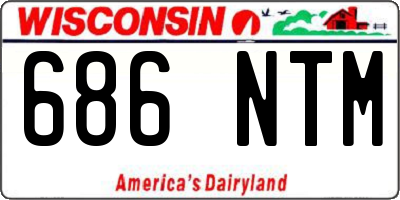 WI license plate 686NTM