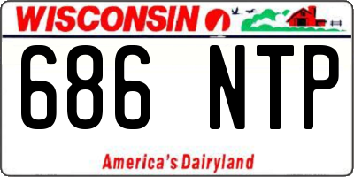 WI license plate 686NTP
