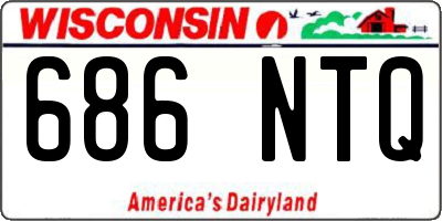 WI license plate 686NTQ