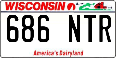 WI license plate 686NTR